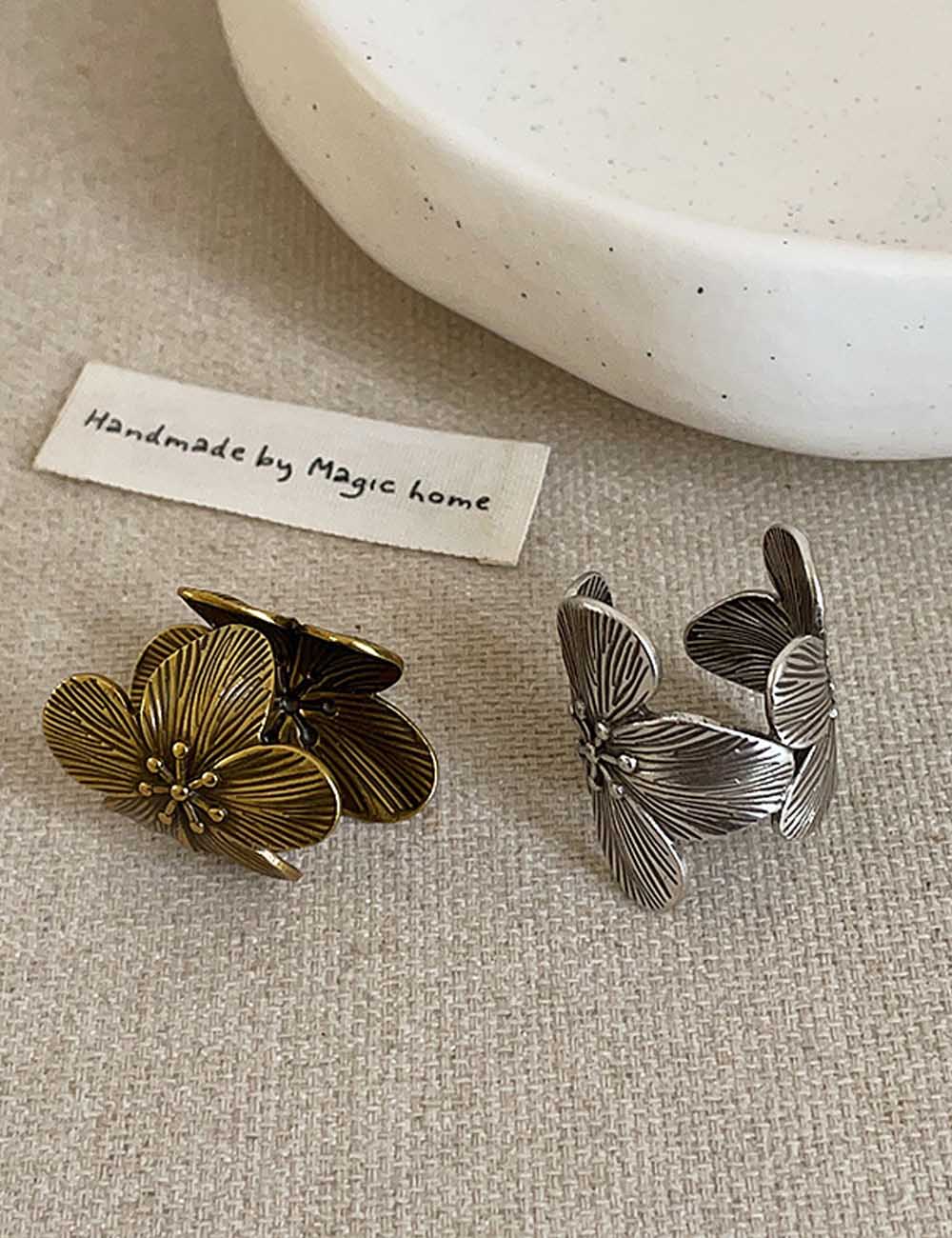 Vintage Floral Band Ring - DippedShop Wholesale - #3363