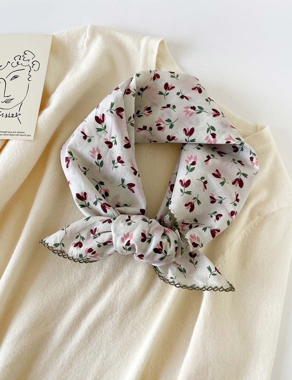 Vintage Flower Scarf - DippedShop Wholesale - #3459