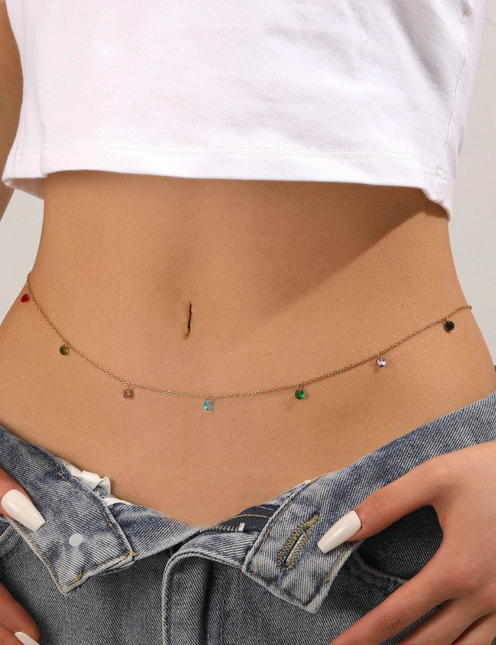 Trendy Gold Plated Colorful Zi - DippedShop Wholesale - #9907