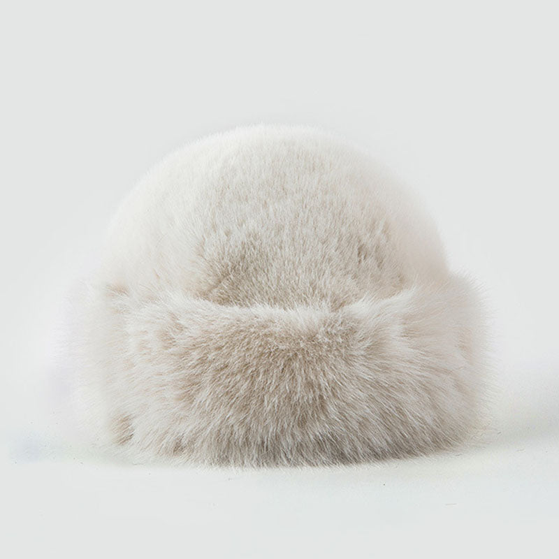 Solid Color Fuzzy Faux Fur Fishermen Hat DP25H730