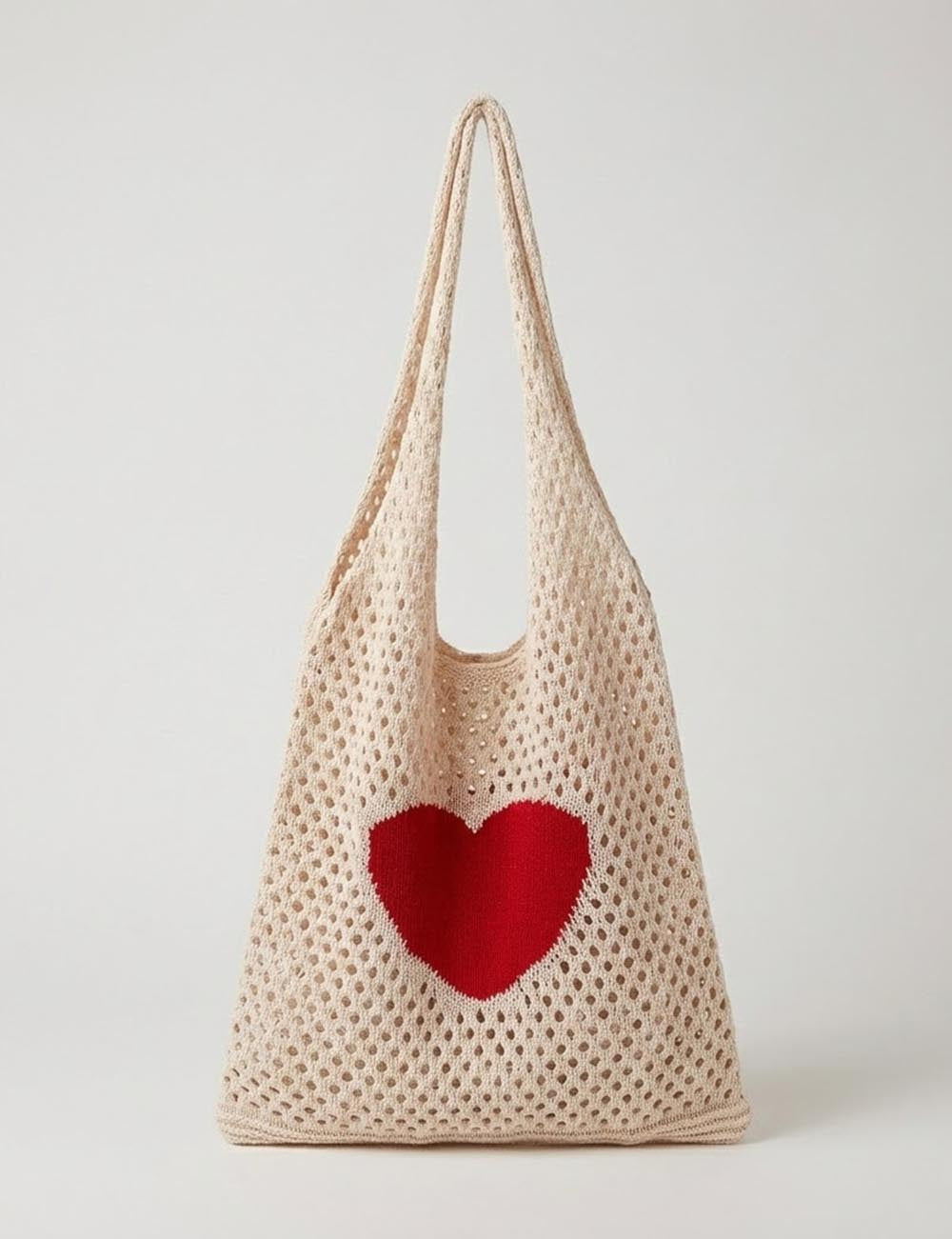 Heart Hollow Knit Tote - DippedShop Wholesale - #8547