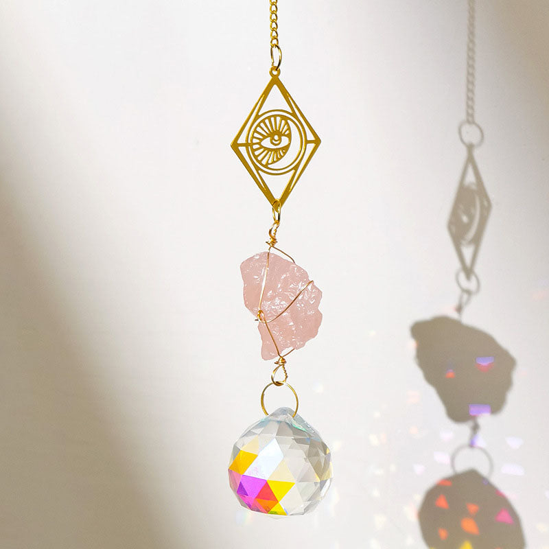 Natural Stone Crystal Ball Pendant - DippedShop Wholesale - #9507