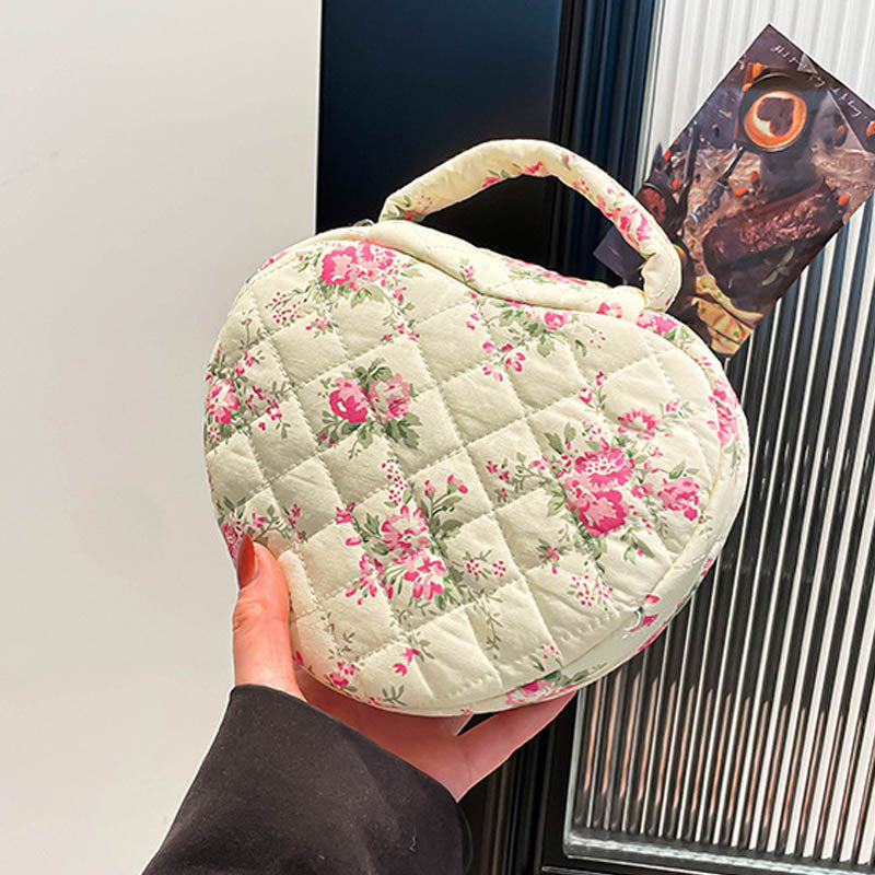 Floral Quilted Cosmetic Bag - DippedShop Wholesale - #9155