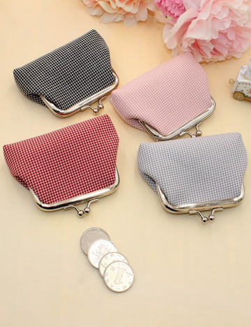Cute Mini Plaid Coin Purse Wal - DippedShop Wholesale - #1891