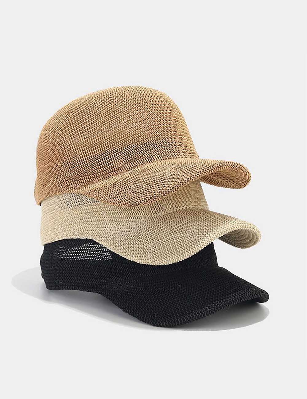 Simple Solid Color Breathable Adjustable Baseball Cap 8BK6HAT189L