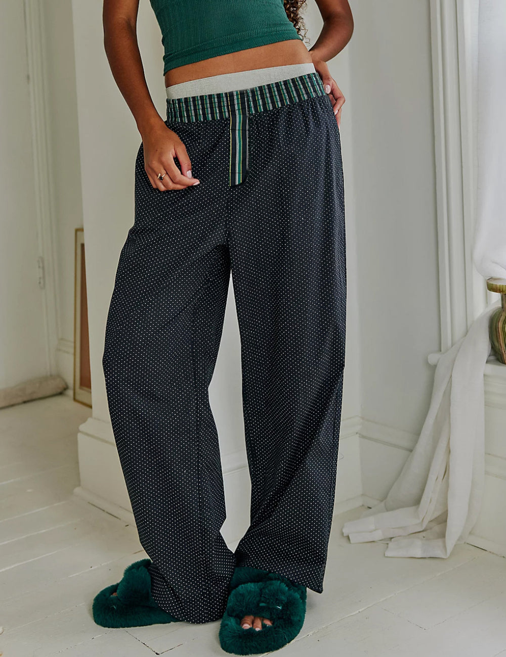 Striped Color Block Casual Pants DP25B658