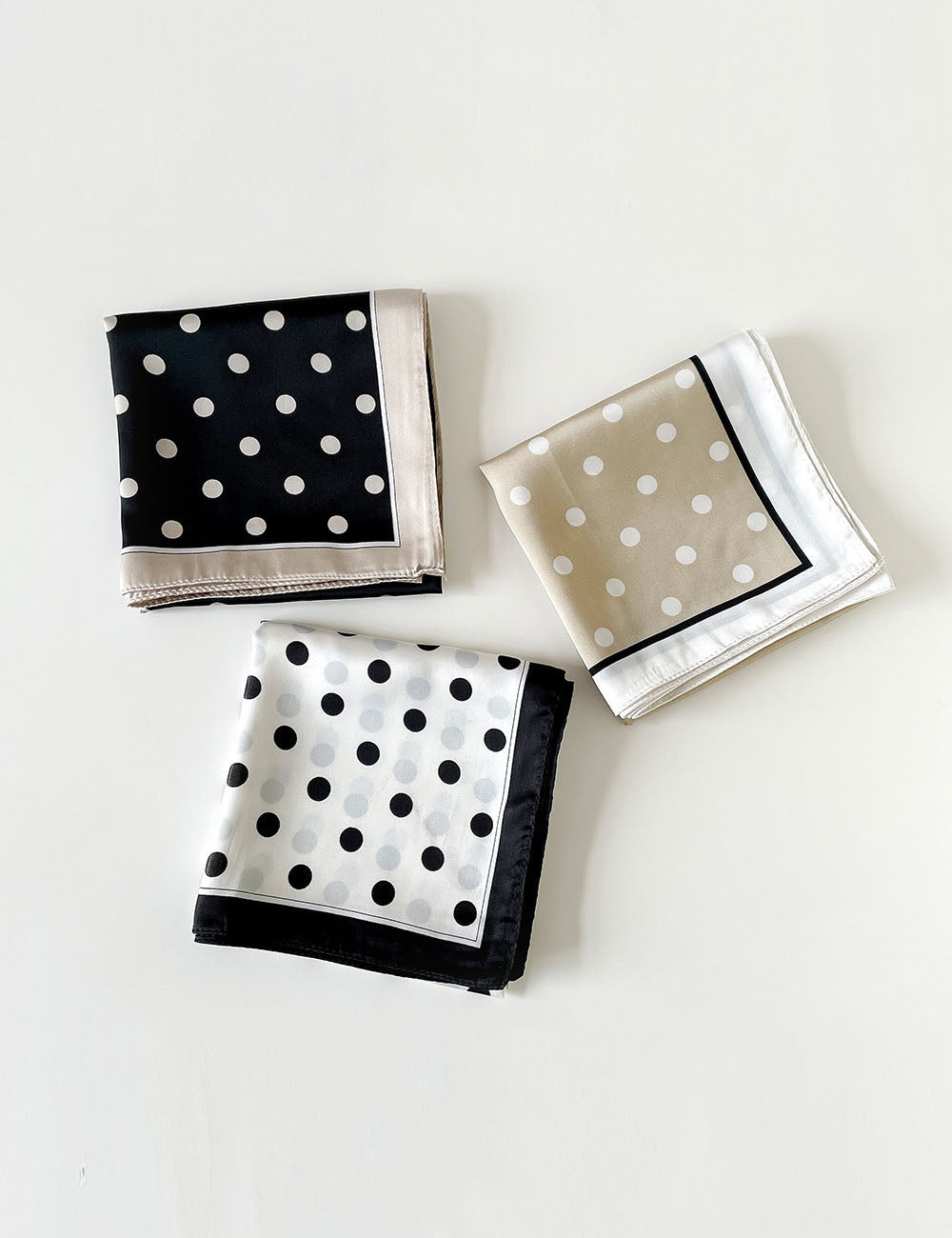 Color Block Polka Dot Scarf - DippedShop Wholesale - #8067