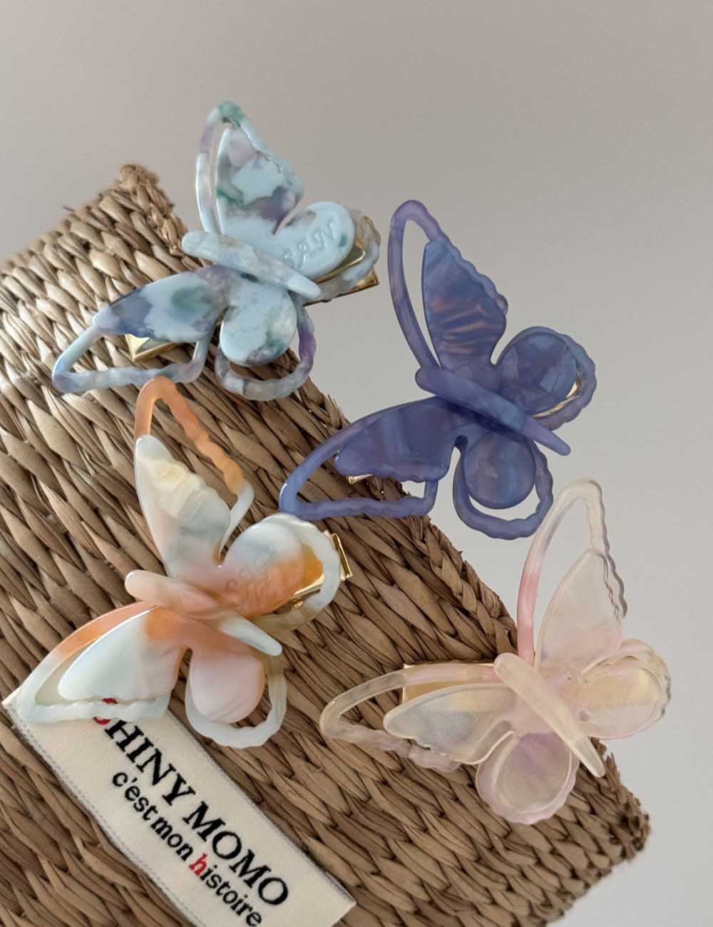 Elegant Iridescent Butterfly Acetate Hair Clip DP25E872