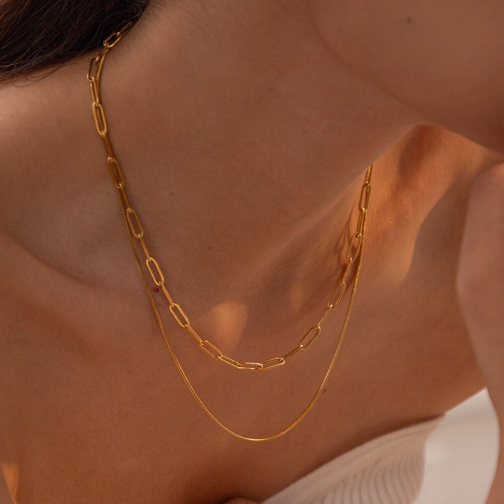 Retro Trendy Layered Collarbone Necklace DP25B770