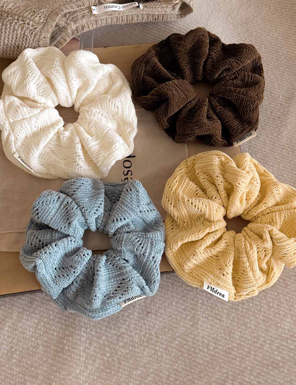 Knit Hair Scrunchie - DippedShop Wholesale - #5283