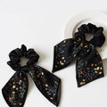 Floral Bow Elastic Hair Tie - DippedShop Wholesale - #9219