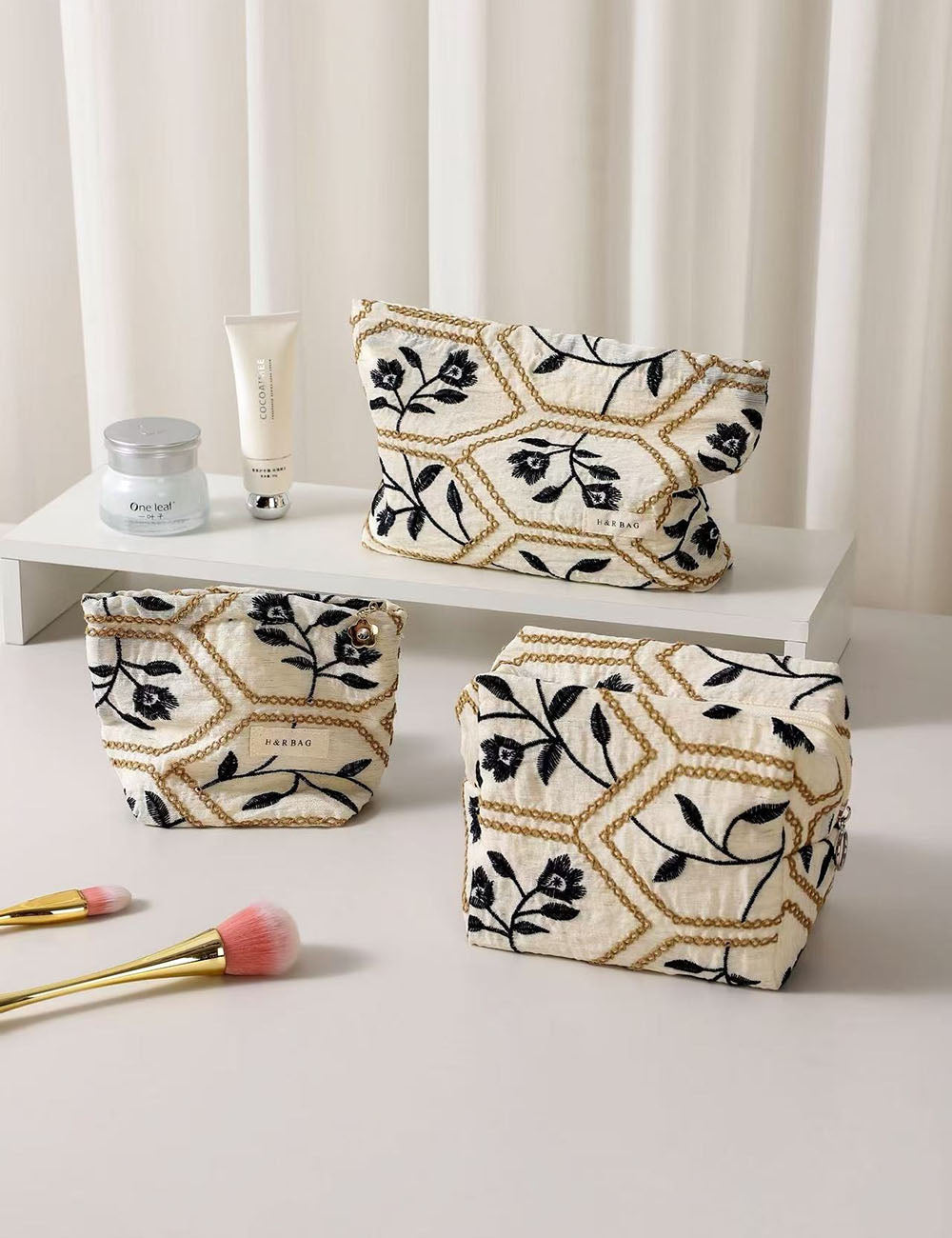 Vintage Floral Cosmetic Bag - DippedShop Wholesale - #7603