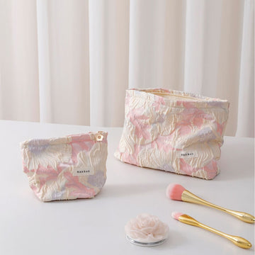 Elegant Embossed Floral Portable Makeup Bag DP25C579