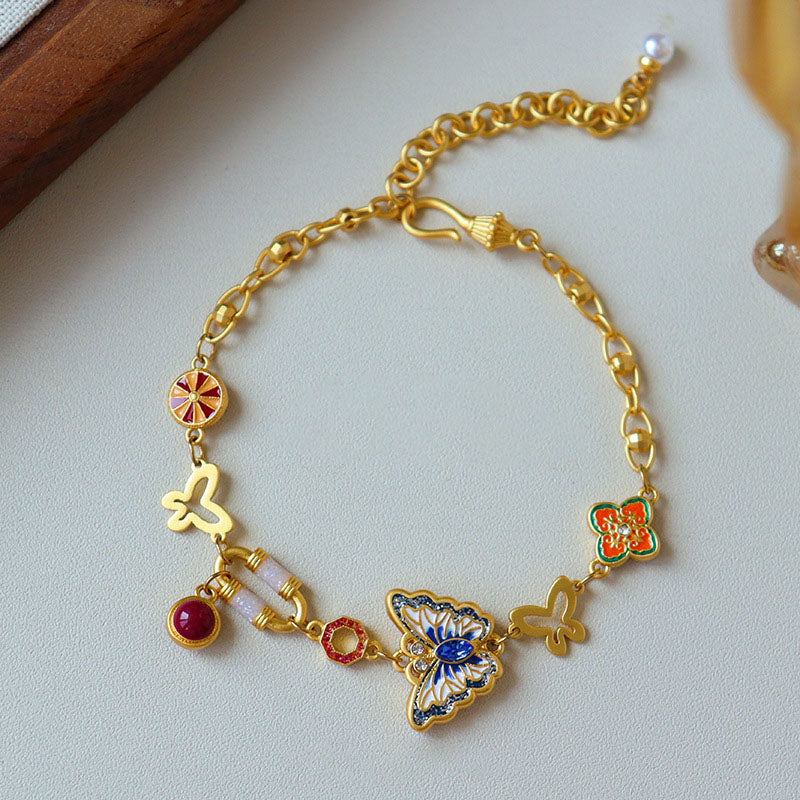 Vintage Gold Flower Bracelet - DippedShop Wholesale - #5619