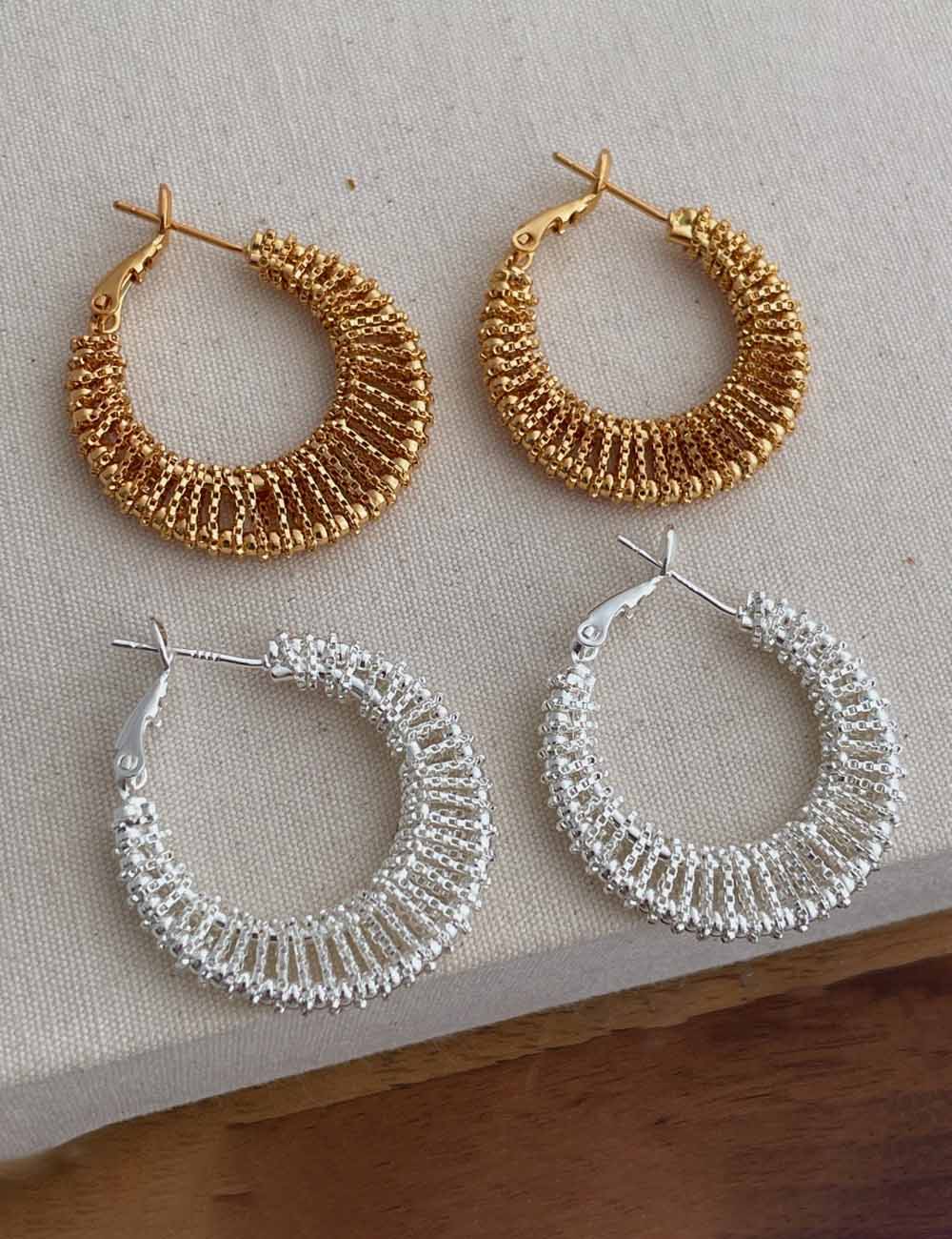 Electroplated 3D Openwork Earrings - DippedShop Wholesale - #3779