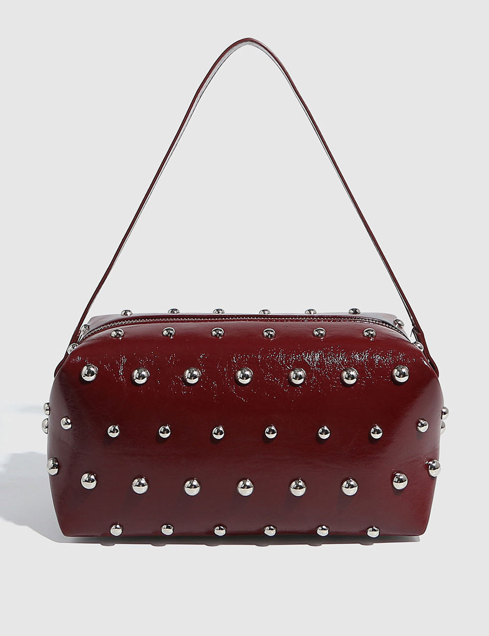 Vintage Studded Square Chain Shoulder Bag DP25E455