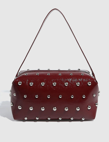 Vintage Studded Square Chain Shoulder Bag DP25E455