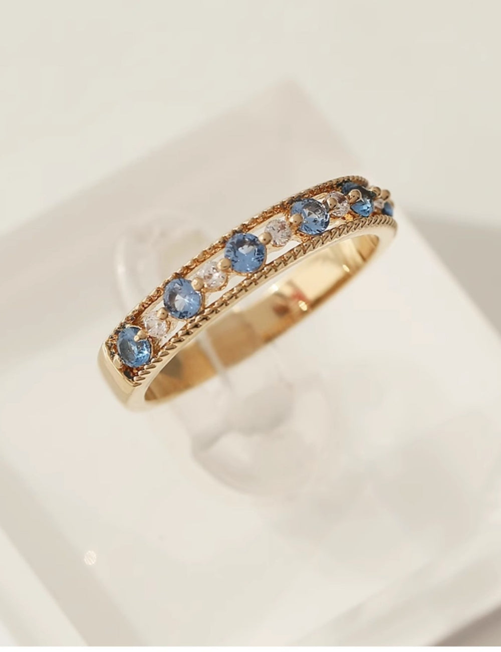 Elegant Gold Plated Blue Cryst - DippedShop Wholesale - #8131