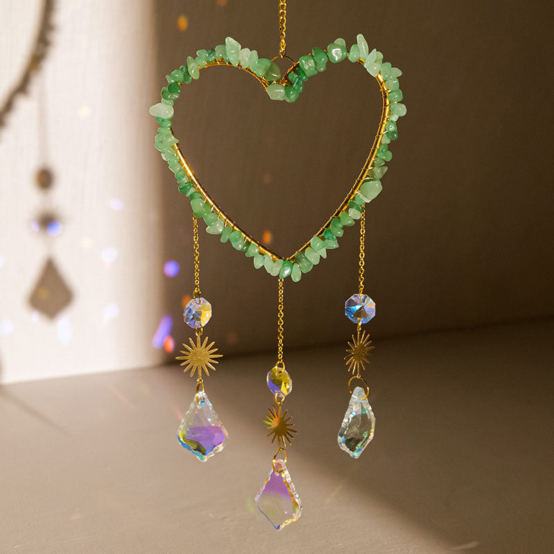 Crystal Heart Suncatcher - DippedShop Wholesale - #5619