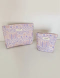 Floral Embossed Portable Large Capacity Makeup Bag MK2BW6W10BOB396