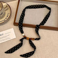 Retro Polka Dot Beaded Adjustable Scarf Necklace MK2BW6W6JNC234
