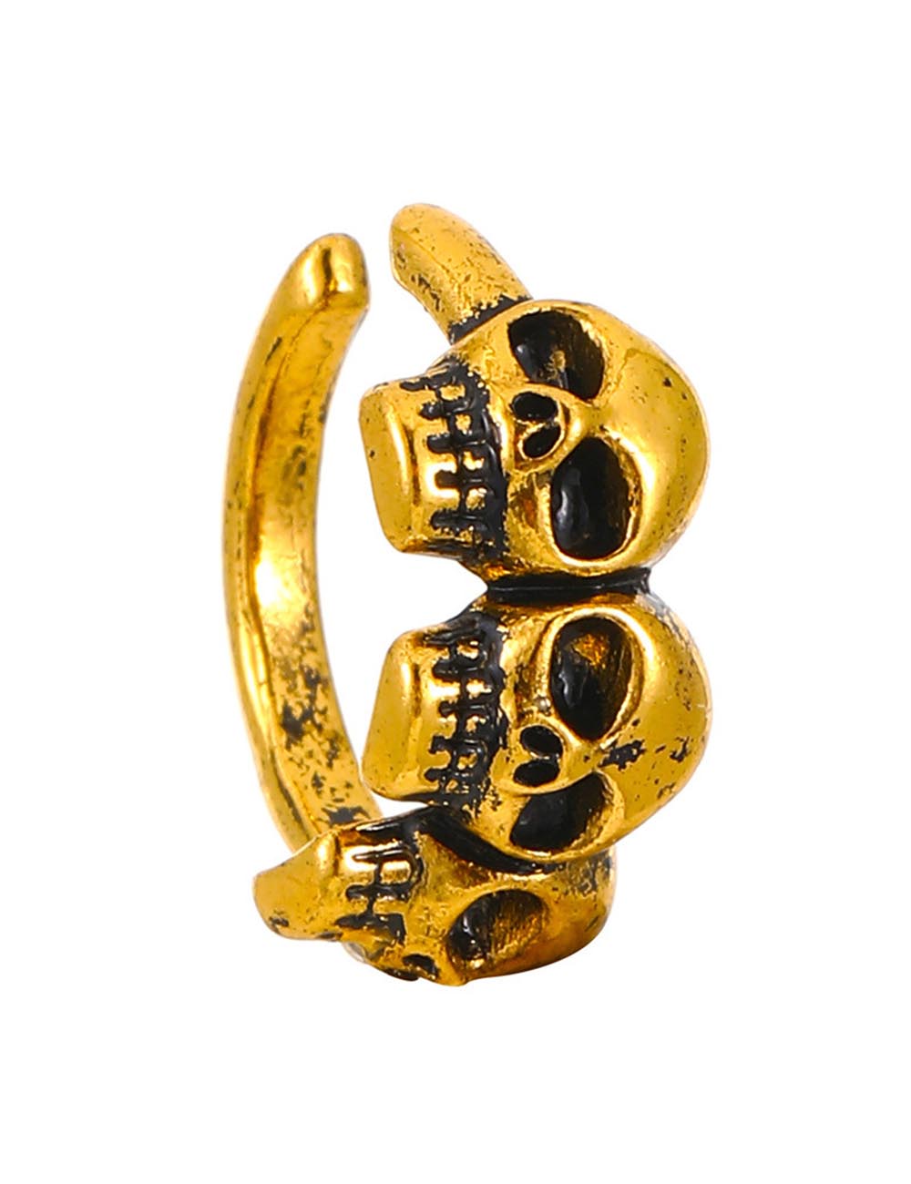 Halloween Punk Skull Clip Earrings DP25G429