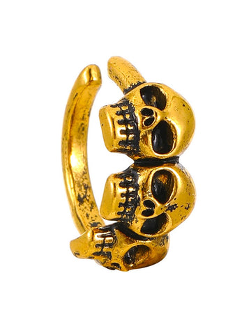 Halloween Punk Skull Clip Earrings DP25G429