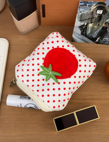 Cute Tomato Mini Coin Purse Wa - DippedShop Wholesale - #9891