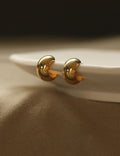 Gold Plated C Stud Earrings - DippedShop Wholesale - #8115