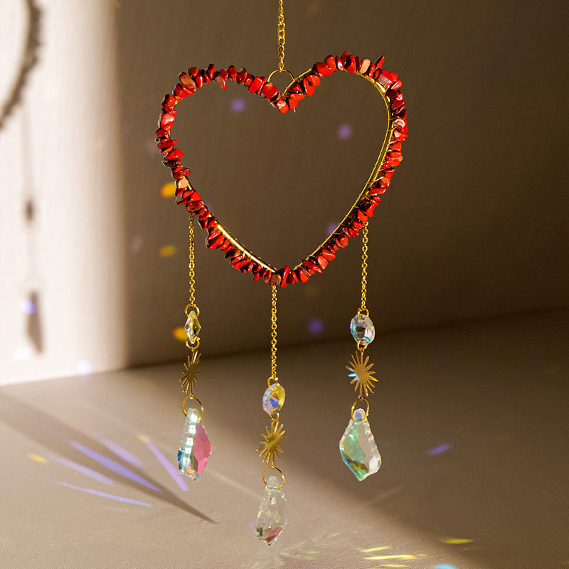 Crystal Heart Suncatcher - DippedShop Wholesale - #1155
