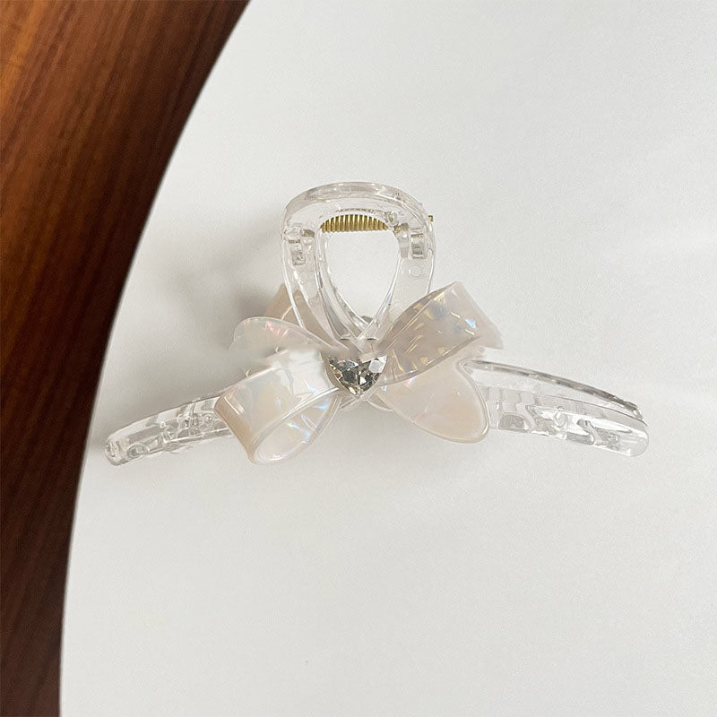 Bow Rhinestone Iridescent Large Hair Claw DP25E903