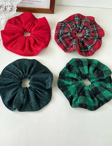 Christmas Classic Plaid Ponytail Holder Hair Tie DP25G607
