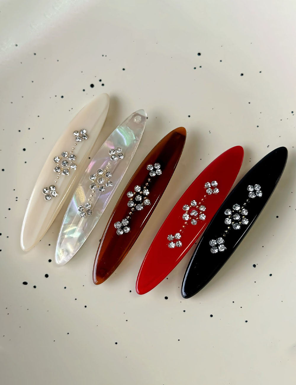 Vintage Rhinestone Floral Barrette - DippedShop Wholesale - #8403