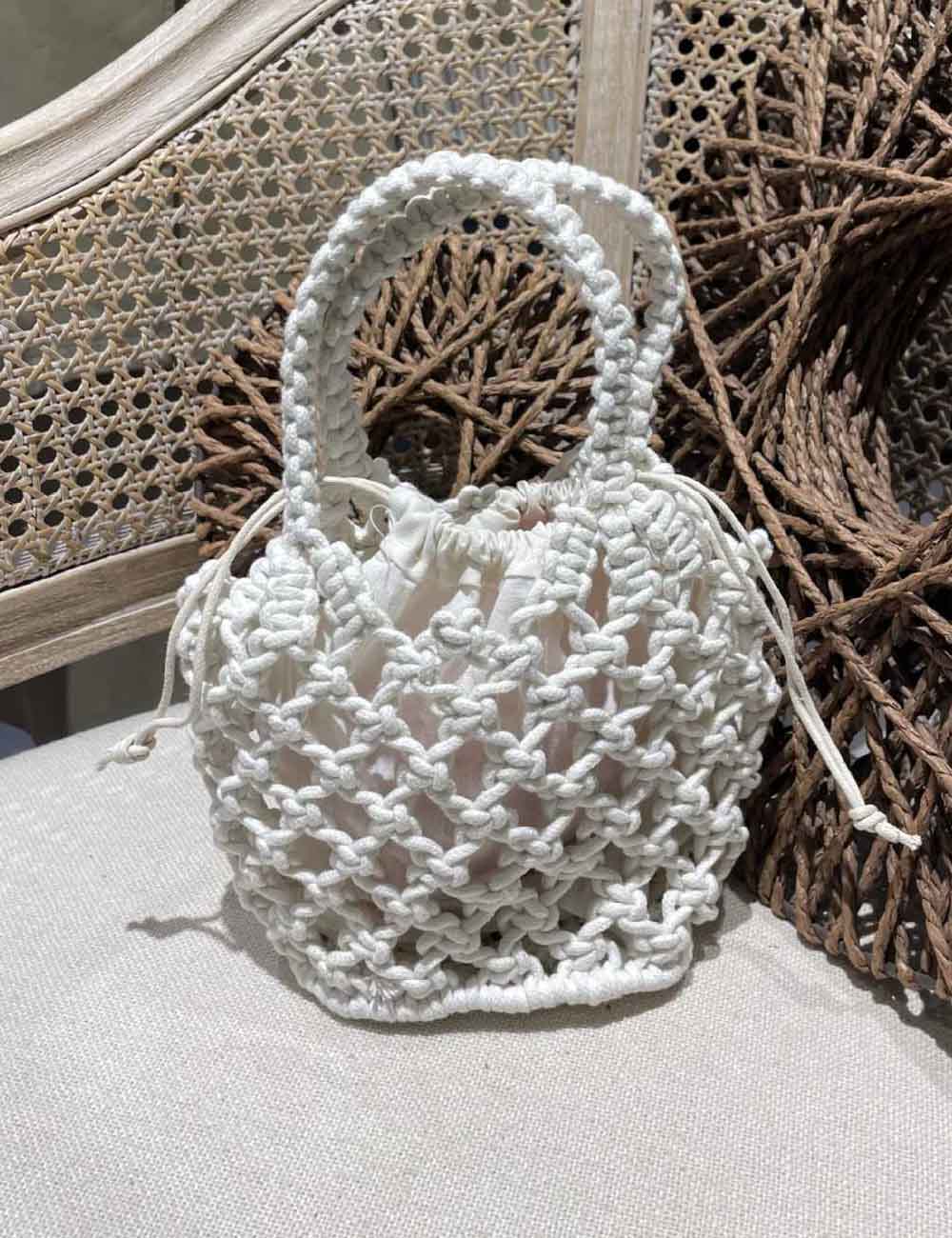 Hand-Woven Solid Handbag - DippedShop Wholesale - #9699