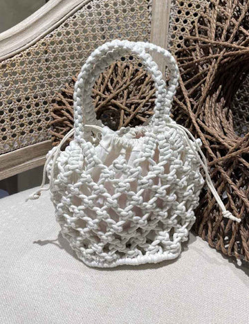 Hand-Woven Solid Handbag - DippedShop Wholesale - #9699