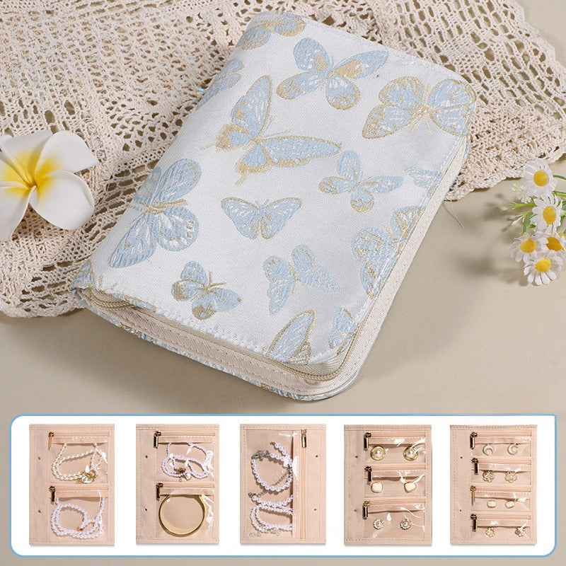 Multi Color Butterfly Jacquard Jewelry Organizer Bag 8CW6BOB356L