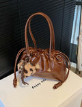 Vintage Pleated Crossbody Bag - DippedShop Wholesale - #4387