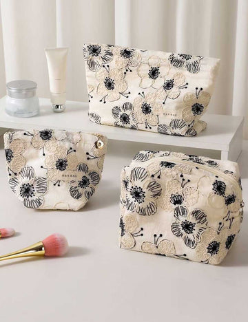 Retro Flower Cosmetic Bag - DippedShop Wholesale - #3091