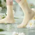 Solid Cotton Crew Socks - DippedShop Wholesale - #0275