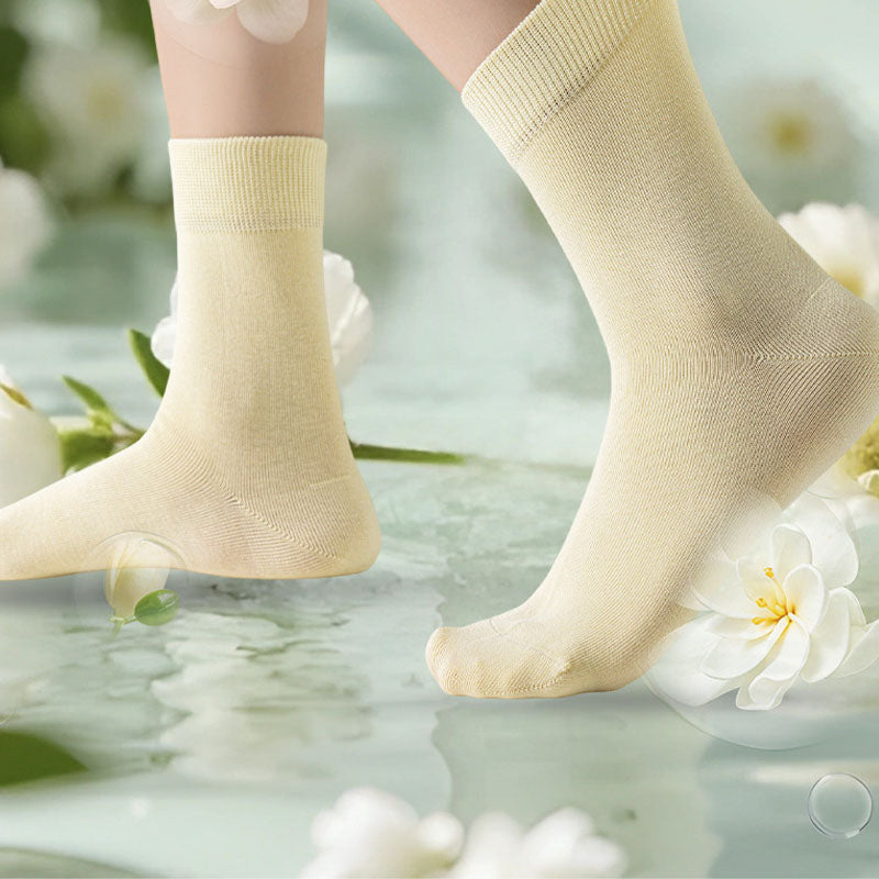 Solid Cotton Crew Socks - DippedShop Wholesale - #0275
