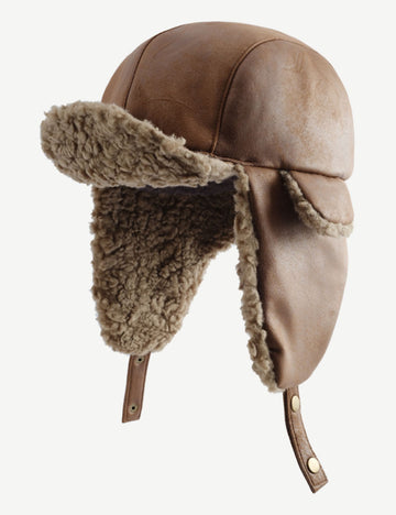 Vintage Distressed Suede Warm Winter Trapper Hat DP25G724