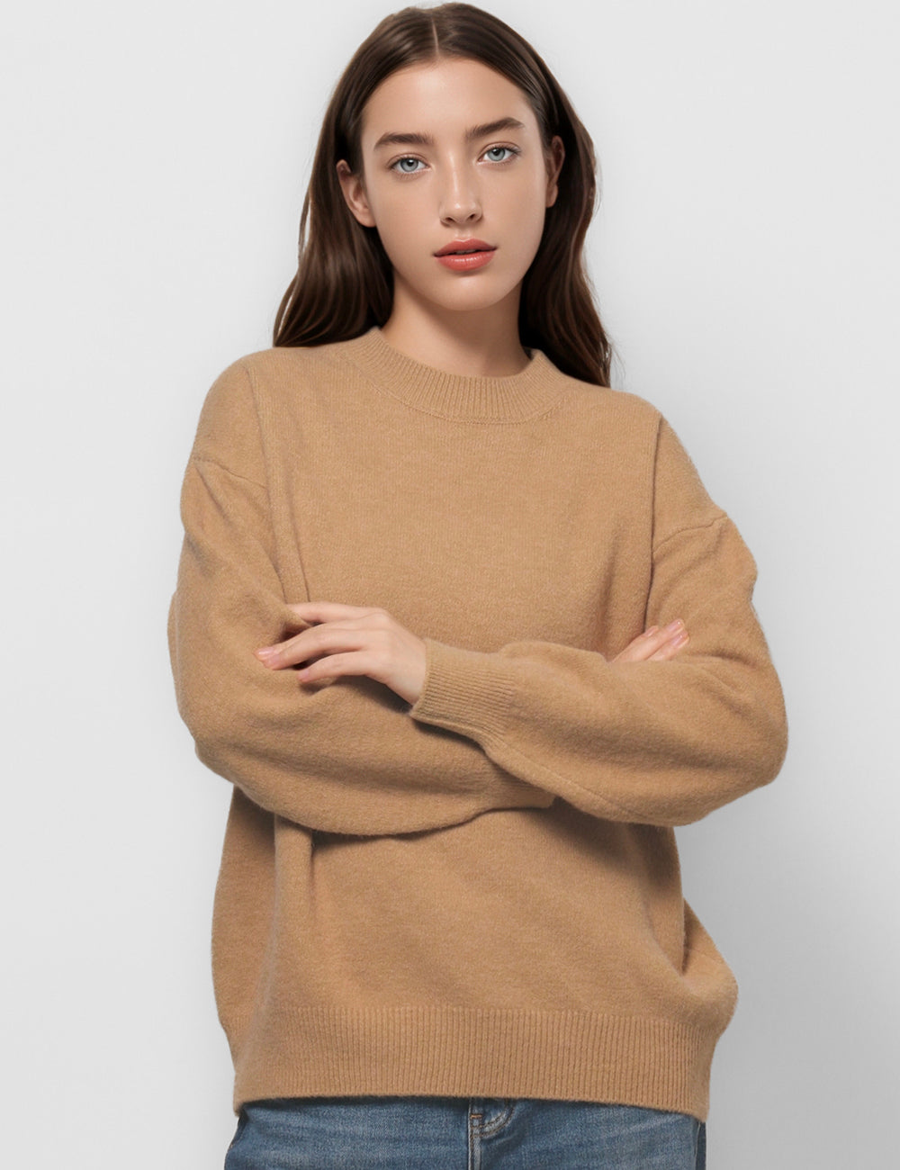 Solid Color Loose Cozy Pullover Sweater DPT4759