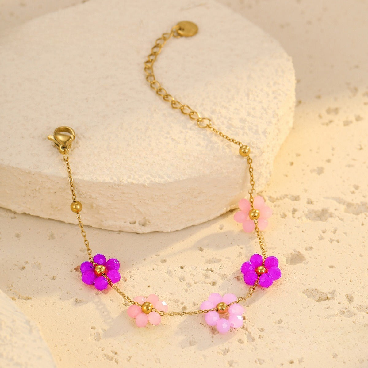 Elegant Gold Plated Daisy Link - DippedShop Wholesale - #2355