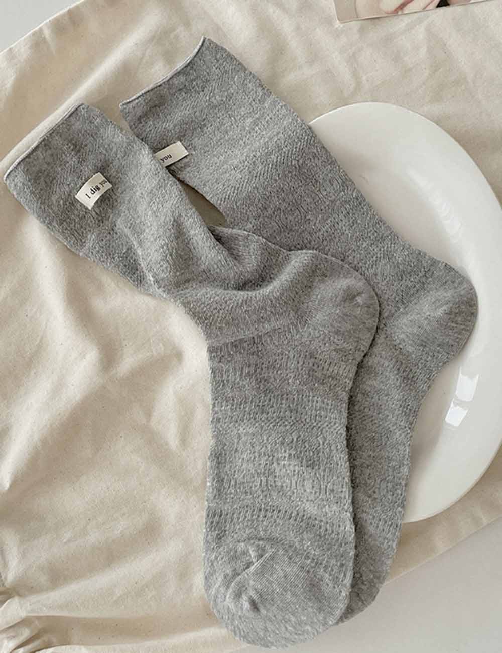 Minimalist Solid Crew Socks - DippedShop Wholesale - #9283