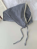 Vintage Plaid Lace Trim Versatile Triangle Scarf MK2BW6W6NSI21