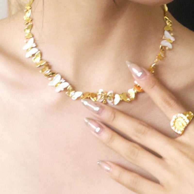 Gold Plated Butterfly Choker - DippedShop Wholesale - #4739