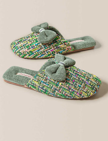 Trendy Bow Knot Thicken Plush Indoor Slippers DP25H511