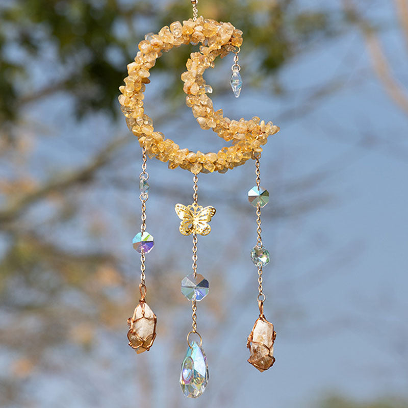 Handcrafted Moon Crystal Suncatcher - DippedShop Wholesale - #5811