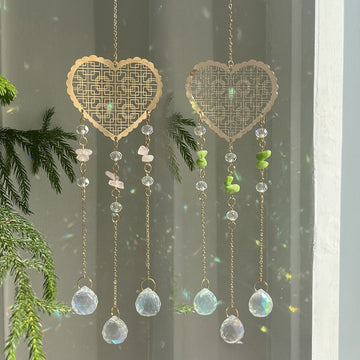 Hollow Out Love Crystal Suncatcher Hangings DP25A909