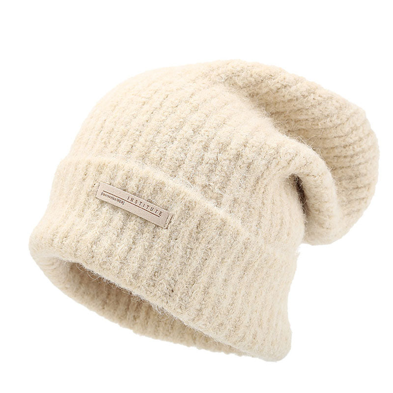 Simple Solid Color Thermal Ribbed Knit Beanie DP25H716